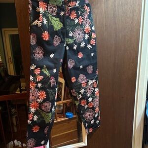 Floral Boot Cut Pants